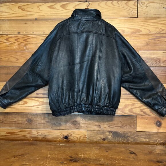 Members Only Leather Bomber Jacket - Picture 4 of 6